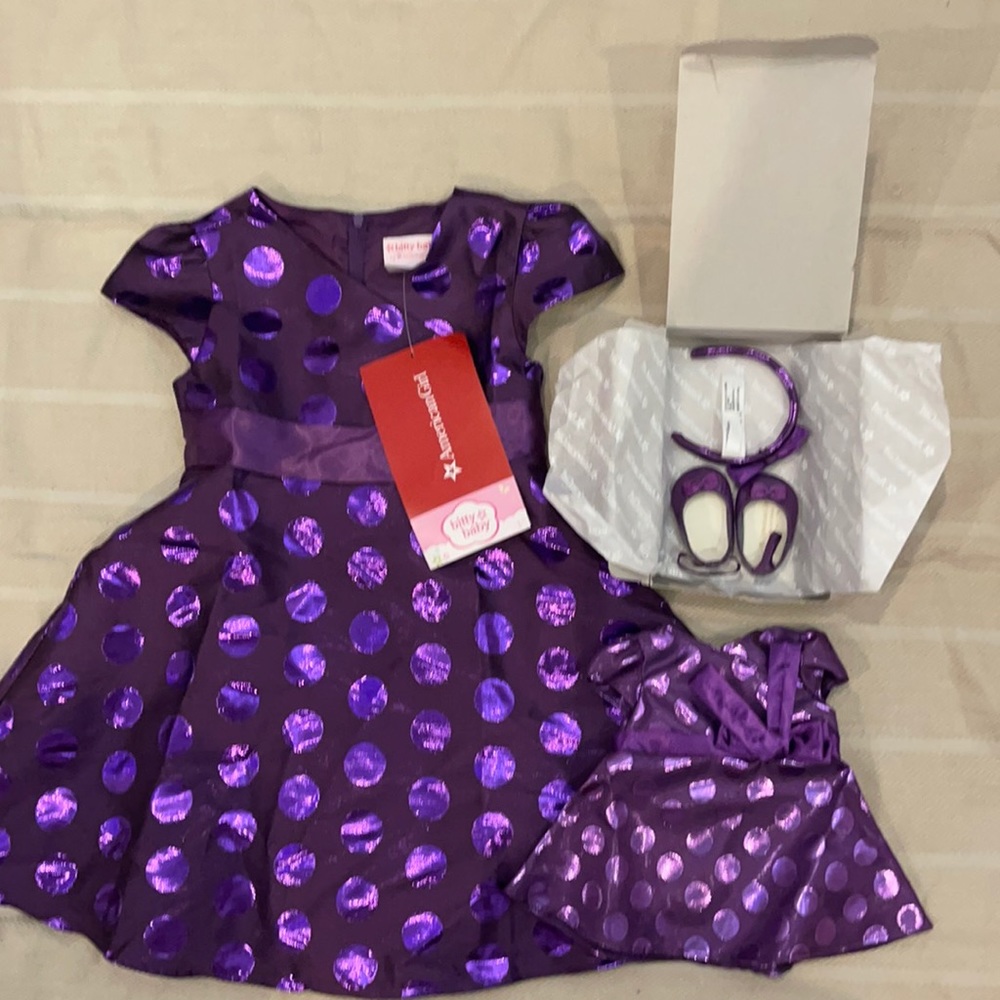 NWT AG party dress & matching bitty baby dress.